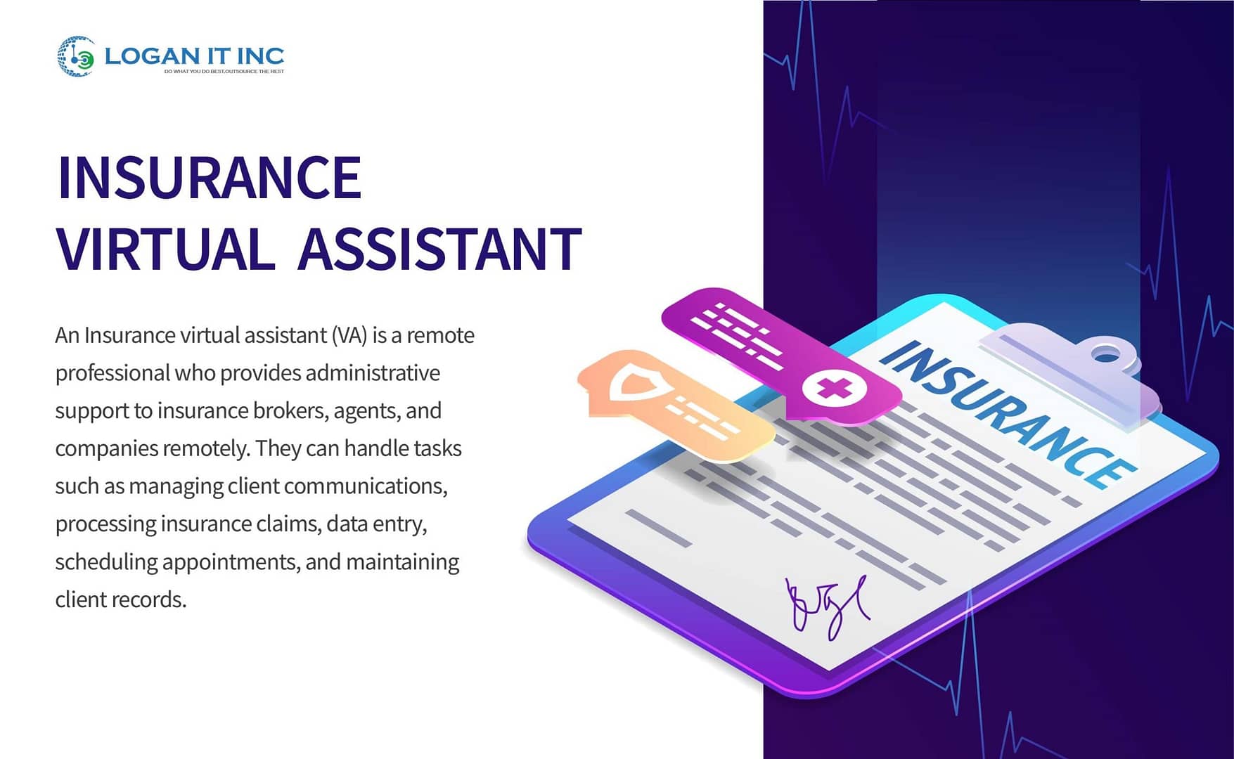 Insurance Virtual assistant | Virtual assistant Insurance | Insurance agency Virtual assistant | Logan IT Inc
